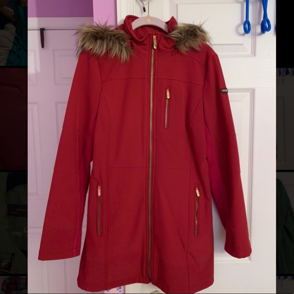 Calvin Klein red winter coat NWT